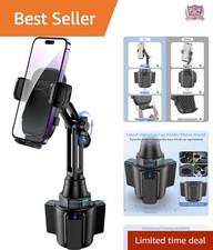 Cup Phone Mount for Car Adjustable Long Neck Stable Phone Holder Universal