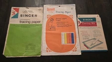 Lot of 3 Vintage SINGER and Scovill Dritz Dressmakers Tracing Paper NEW