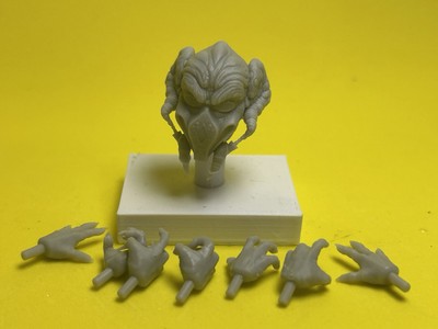 Star Wars PLO Koon Kopf und Hände Maßstab 1:12 6'' Black Series 3D Druck