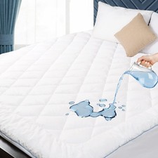 King Size Mattress Protector Waterproof Quilted Mattress Cover Cotton Mattres...