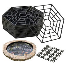 Floating Pond Protector 20 Pack Hexagonal Cover Grids Fish Heron Deterrent 2 Sqm