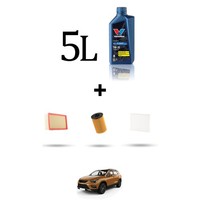 Hoffcar Wartungskit 3 Filter Und 5L ÖL FüR Seat Ateca (Kh) 1.6 TDI 85KW Ab 20