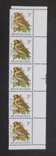 Belgium 1986 Buzin Birds Hawfinch (MNH) Strip of 5