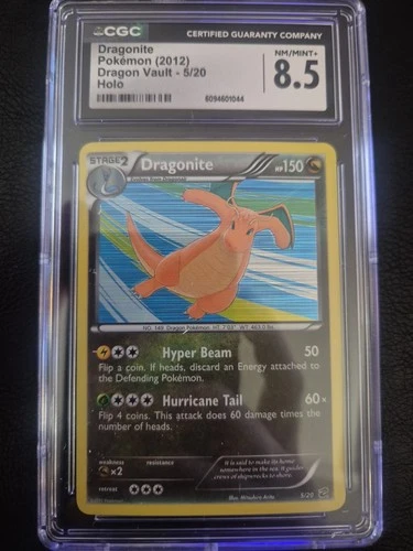 Pokémon 2012 TCG Dragonite #5/20 Holo Dragon Vault Graded CGC 8.5 NM/NEAR MINT+