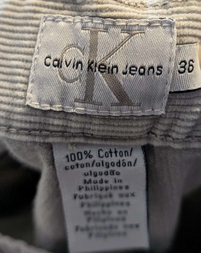 Pantalones de pana Calvin Klein vintage años 90 carpintero 36 sueltos Y2K holgados B25 Foto 4 de 4