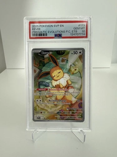 Pokemon Eevee SVP 173 Prismatic Evolutions Pokemon Centre ETB Promo PSA 10