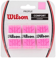 Wilson Profile Tennis Overgrip 3 Pack Pink Extra Tacky Long Lasting Grip