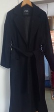 Zara Women's Wool Wrap Coat Size M Oversized fit.
