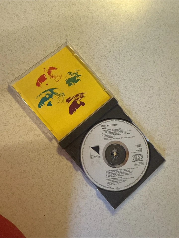 IRON BUTTERFLY Ball CD Germany 9 tracks Linea LECD 9.00950 Disc VG Super Rare Foto 2 de 4