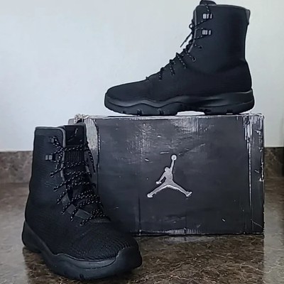 Air Jordan Future Black Dark Grey Mens All Terrain Hiking Boots 854554-002 Sz 12