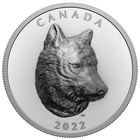 Canada 2022 Timber Wolf $25 EHR Extraordinary High Relief 1 oz Fine Silver Coin