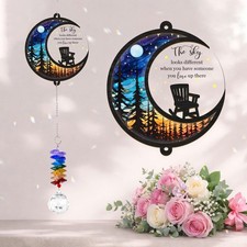 Memorial Suncatcher - Moon Chair Ornament - Sympathy Gift for Loss of Loved O...