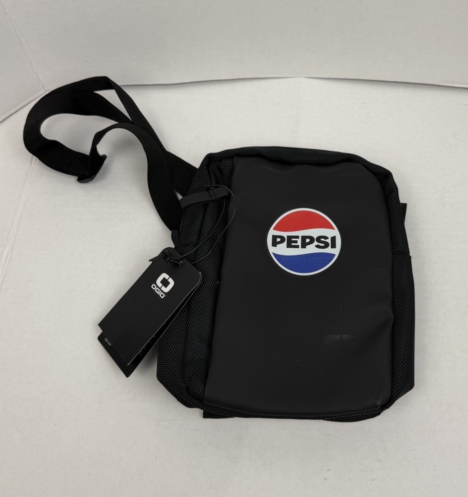 OGIO Black Pepsi Branded Crossbody Fanny Pack Travel Bag Satchel New With Tags