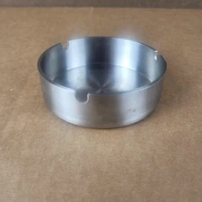 Chefmate Stainless Steel Ashtray Heavy Duty Round Indoor Outdoor Smoke Tray 4"