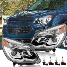 Compatible with 2016 2017 Chevy Equinox L/LS/LT/LTZ Headlight with Bulbs Project