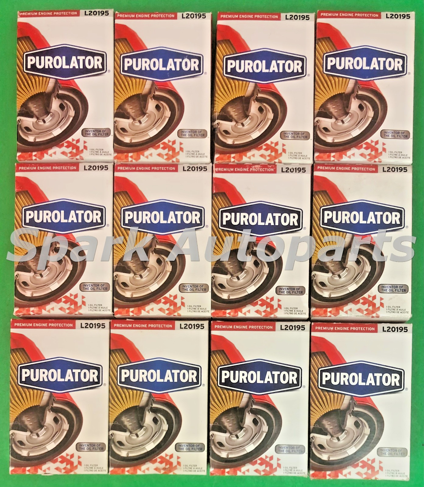 Case of 12 Engine Oil Filters PUROLATOR L20195 For MAZDA CX-9, FORD, PH3600