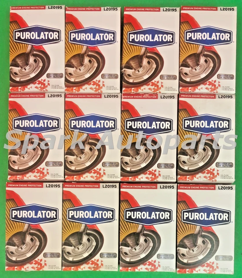 Estuche de 12 filtros de aceite de motor PUROLATOR L20195 para MAZDA CX-9, FORD, PH3600 Foto 3 de 3