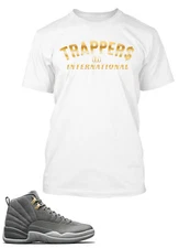 Big Tall SM Tee Shirt To Match J12 Gray Sneaker International Trappers Graphic T