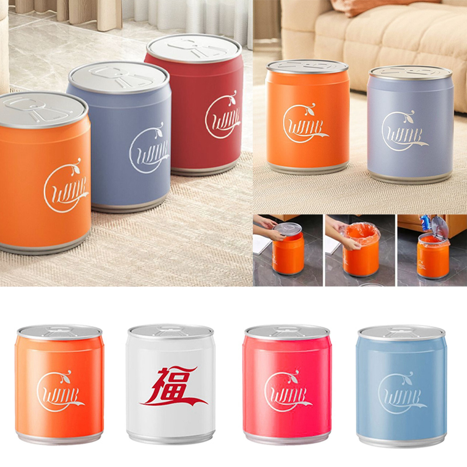 Trash Can Can Creative Internet Home With Lid Living Room Car Storage Bucket