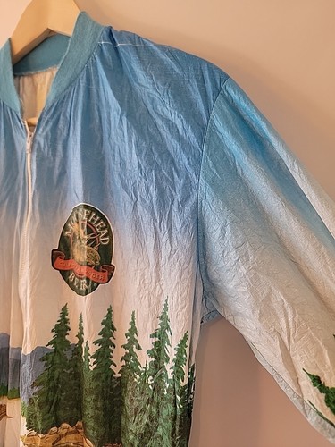 Vintage 80s Moosehead Beer Canadian Lager Tyvek Thin Paper Jacket - Flaws - Picture 4 of 20