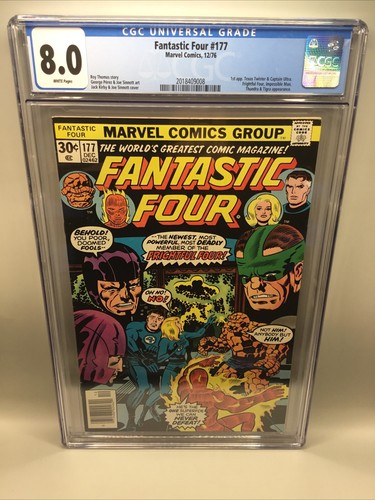 Fantastic Four #177 CGC. 8.0 White! 1st App. “Texas Twister” & “Captain Ultra”!