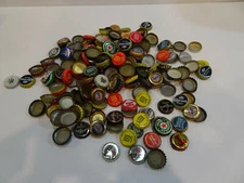 Lot of 100 Used Mixed Brands of  Beer Bottle Caps Reeds, Sam Adams & more