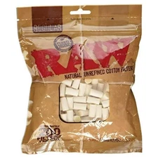 Raw Natural UNREFINED Cotton Filters 200 FILTERS (BAG Of 1) Natural UNREFINED