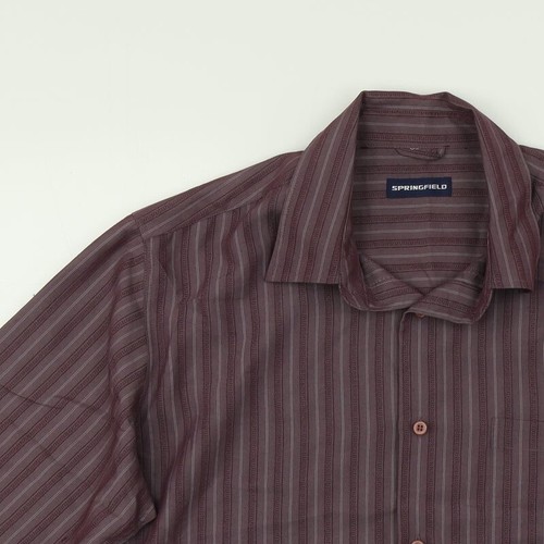 Springfield para hombre multicolor modal a rayas con botones talla L cuello - Imagen 4 de 12