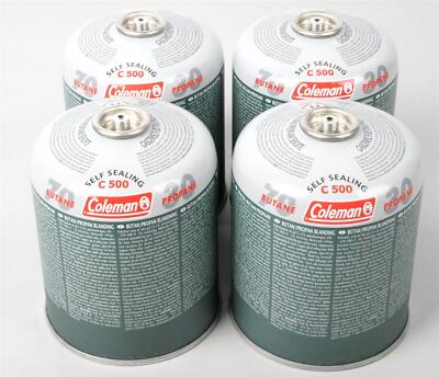 4x Coleman C500 Gaskartusche 440g Ventilgaskartusche Gas 7/16'' EU Gewinde
