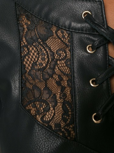 Twinset - Lace Up Short Dress - Black -SZ: AU10 RRP:$575 - Bild 4 von 5
