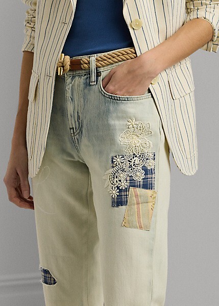 Ralph Lauren Patched Tapered Jeans Size 12