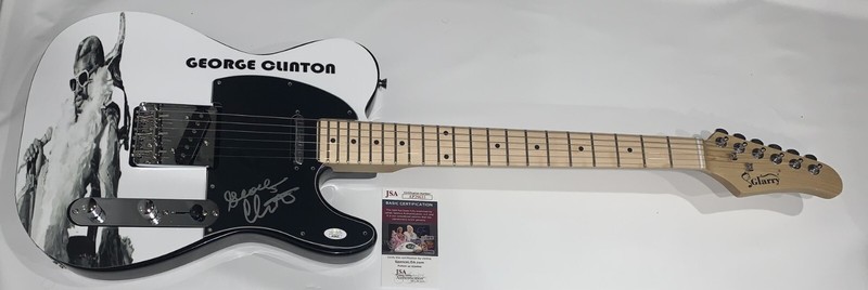 GEORGE CLINTON SIGNED CUSTOM ELECTRIC GUITAR PARLIAMENT FUNK JSA COA