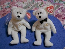 TY Beanie Baby MR  MRS Bear Beanie Baby Great Condition 