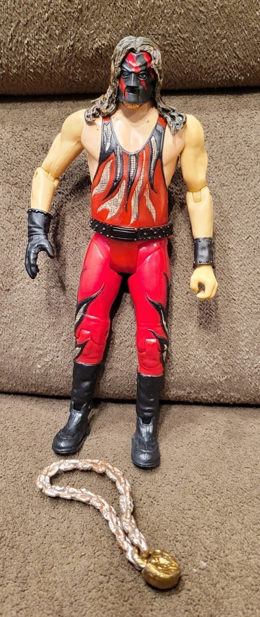 WWE Kane R3 Tech Mat Fighters Wrestling Figure Jakks 2002 w/ Chain