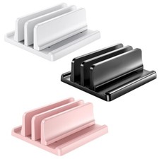 4in1 Vertical Dual Slots Laptop Holder Stand for MacBook,Chromebook,Surface,Dell