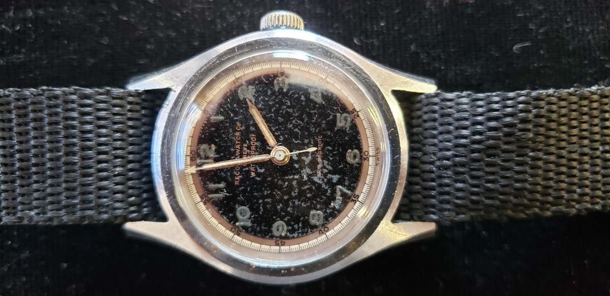 Vintage Record watch Co. Geneve watch, [107], 16j, Military style