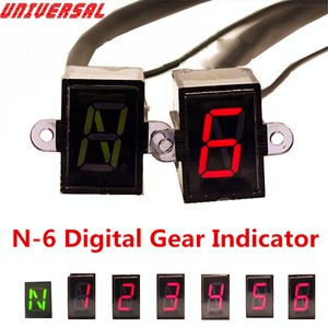 Universal 12V LED Motorrad 6-Gang N-6 Schalthebel Sensor Gear Digitalanzeige
