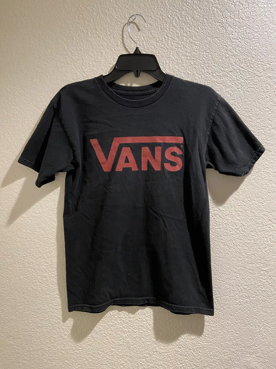 Vans Skateboarding T Shirt 100 Cotton Black Mens Size Small EUC