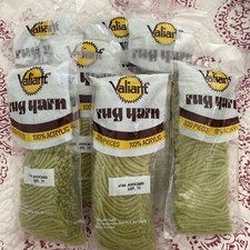 Valiant Pre-Cut Rug Yarn Acrylic Latch Hook 7 Sealed Packages 6166 Avocado Green