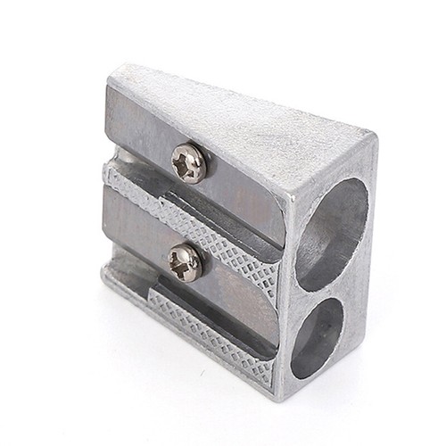 New Reliable Metal Pencil Sharpeners Double Hole Drawing Writing Sharpener .l8 - Imagen 2 de 8