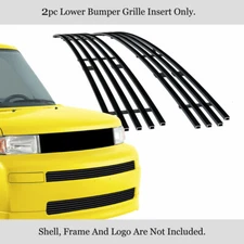 Fits 2003-2007 Scion XB Lower Bumper Stainless Black Billet Grille Insert