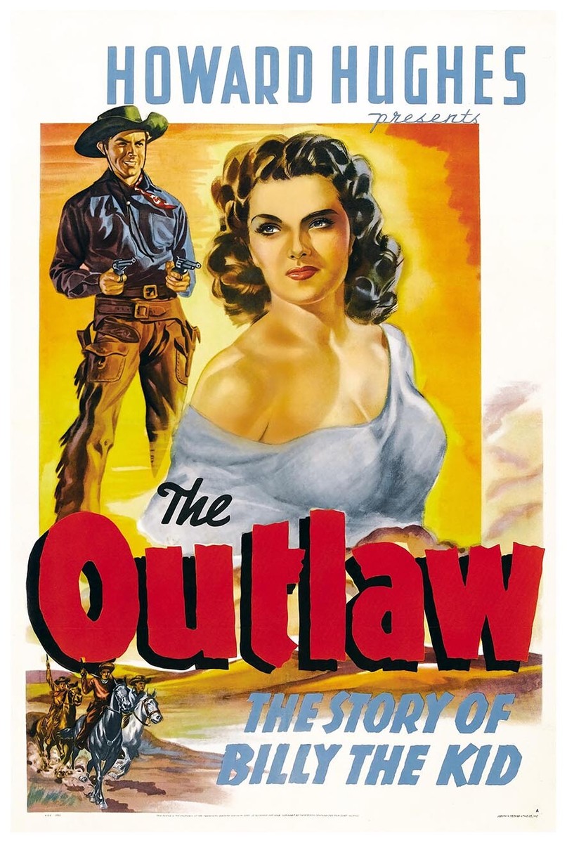 アウトローのポスター The Outlaw 1943 v2 - Jane Russell - Vintage Classic Movie Poster
