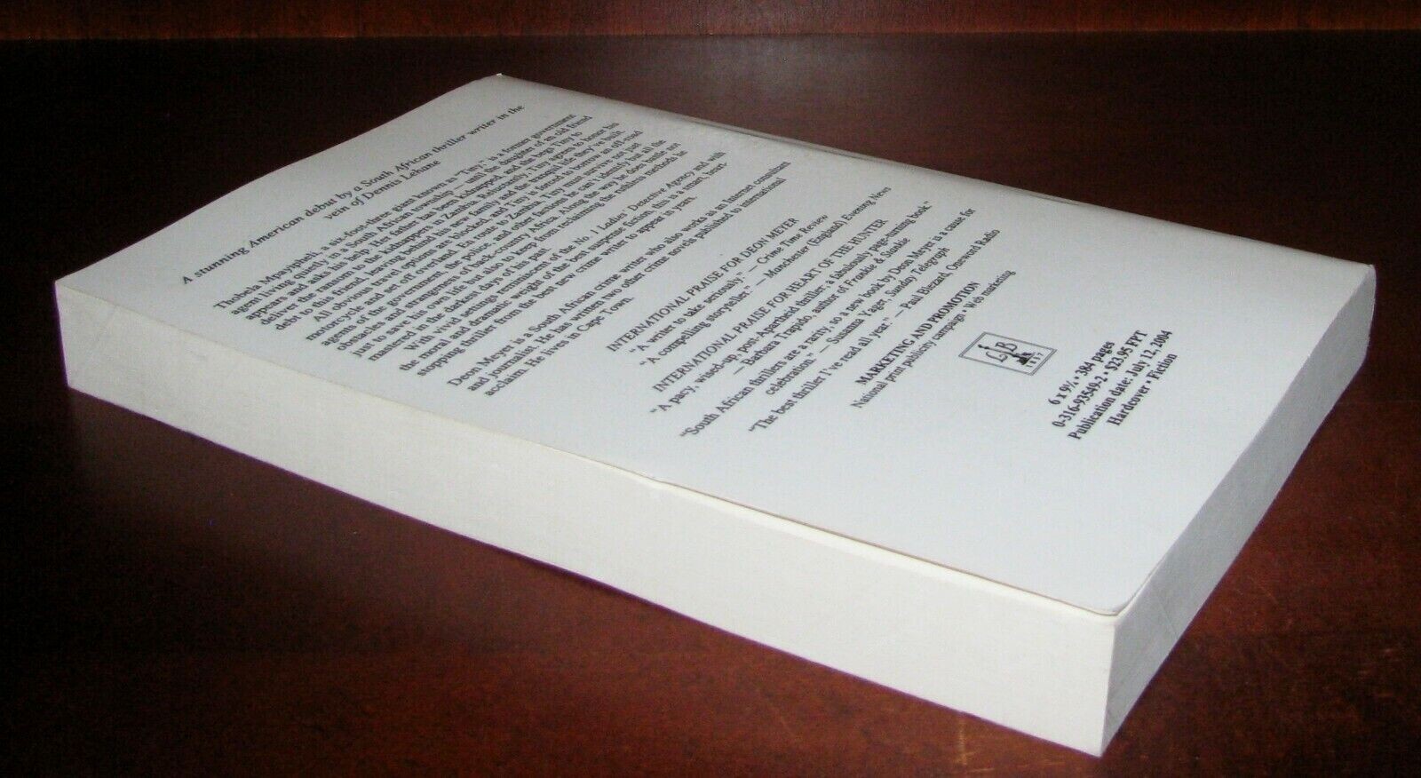 Heart of the Hunter Deon Meyer ARC Uncorrected Proof 1st Edition Paperback