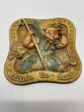 Vintage Little Bo Peep Ceramic Wall Plaque