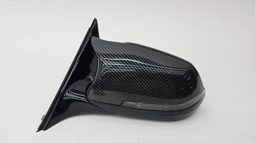 13-15 BMW F01 F02 740 Rear View Left Side Door Mirror Black Carbon W/ Camera OEM