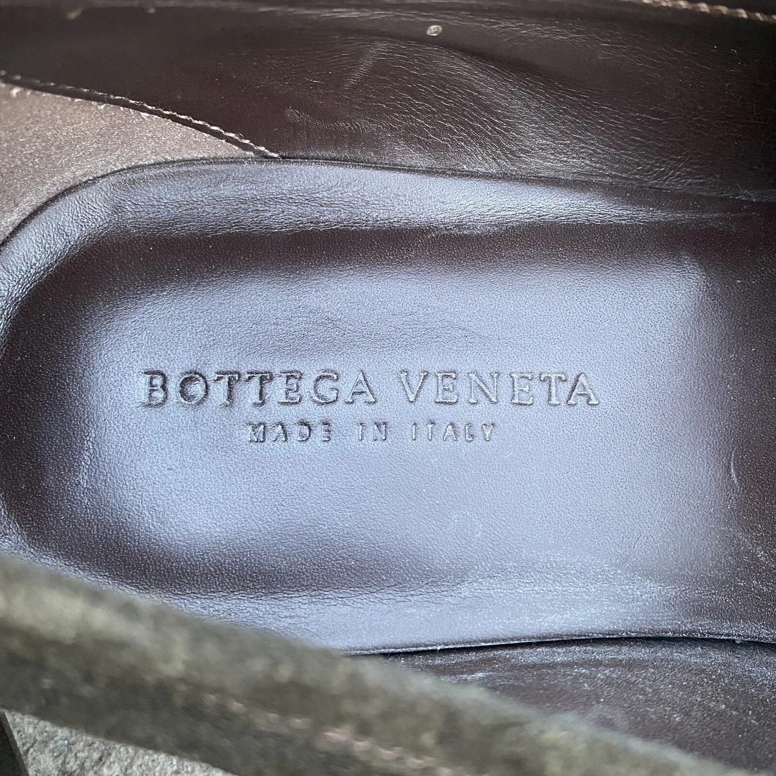Mocassini Bottega Veneta uomo 8 D donna 11 marrone scamosciato elegante scarpa slip on