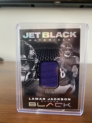 2020 Black Jet Black Materials Lamar Jackson JB1 Ravens /75 Relic SSP