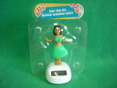 Hawaiian Solar Hula Girl NIP Green