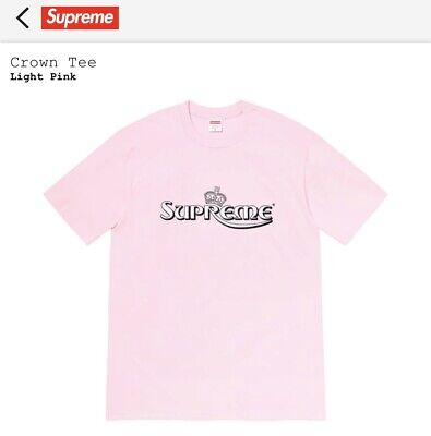 New Supreme Crown Tee Light Pink Size XXL motion logo tonal box