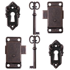  File Cabinet Lock Replacement Key and Mounting Screws Locks Antique Furniture